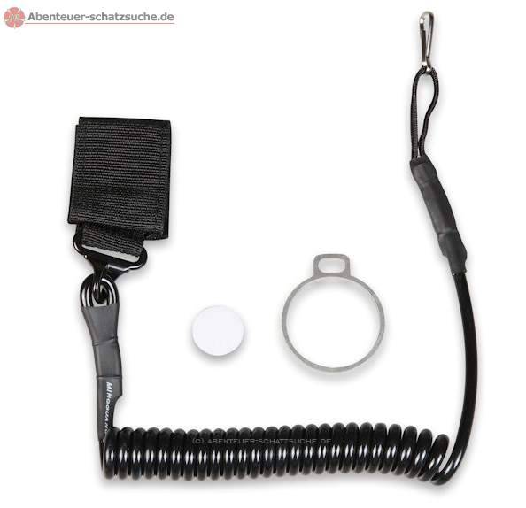 Pinpointer safety strap + ring eyelet