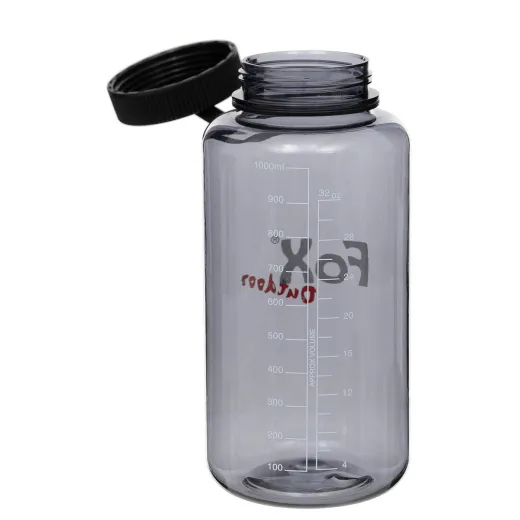 Drinking bottle, wide neck, Tritan, gray, 1 l