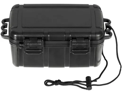 Lost property box, plastic, waterproof, padded, black
