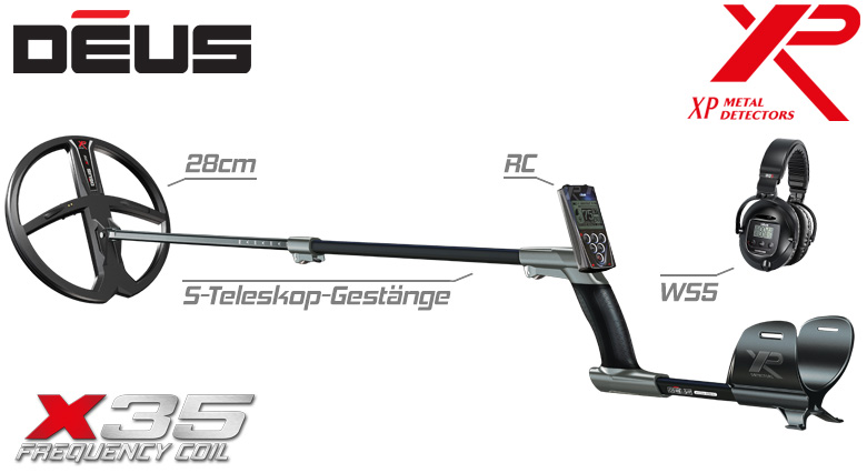XP DEUS X35 28 RC WS5 complete set